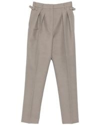 Mugler - Pantalones Con Pinzas Y Hebilla - Lyst