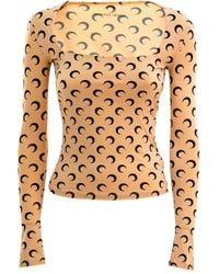Marine Serre - Langarmshirt mit Mond-Print - Lyst