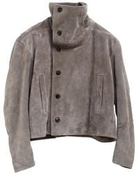 Rick Owens - High-Neck Buttoned Jacket - Lyst