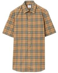 Burberry - Check Print Short-sleeve Shirt - Lyst