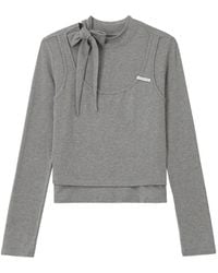 Izzue - Bow-Detail Layered Long-Sleeve Top - Lyst