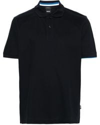 BOSS - Piqué-weave Cotton Polo Shirt - Lyst