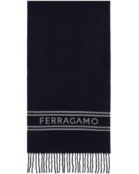 Ferragamo - Logo-knitted Cashmere Scarf - Lyst
