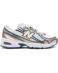 New Balance - 740 Mesh-Panel Metallic-Detail Sneakers - Lyst