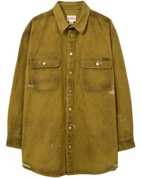 KAMIYA - Distressed Pocket Shirt - Lyst