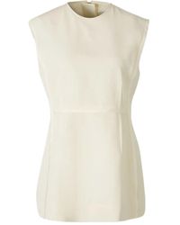Jil Sander - Round-Neck Sleeveless Top - Lyst