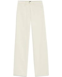 BOSS - Jacquard-Effect Wide-Leg Trousers - Lyst