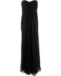 Alexander McQueen Jurk Met Gedrapeerde Details - Zwart