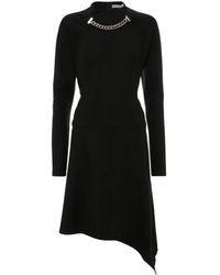 JW Anderson - Chained Asymmetric-Hem Midi-Dress - Lyst