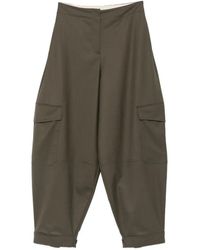 Alysi - Flap-Pocket Cropped Trousers - Lyst