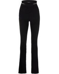 ANDREADAMO - Ribbed-Knit Bootcut Trousers - Lyst