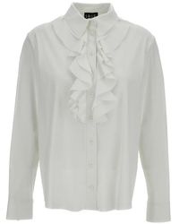 Irie - Ruffled-Trim Long-Sleeve Shirt - Lyst