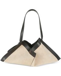 Yuzefi - Wonton Geometric Leather Tote Bag - Lyst