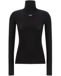 Off-White c/o Virgil Abloh - Off Stamp High-Neck Sweatshirt - Lyst