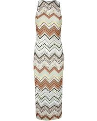 Missoni - Chevron-Pattern Midi Dress - Lyst