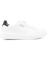 Liu Jo - Leather Platform Sneakers - Lyst