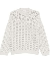 Brunello Cucinelli - Pullover Mit Lochstrickmuster - Lyst