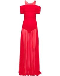 Atu Body Couture - Round-Neck Mesh Maxi Dress - Lyst
