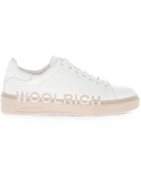 Woolrich - Logo-Print Lace-Up Sneakers - Lyst