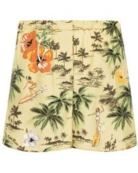 Miu Miu - Shorts Hawai con stampa - Lyst