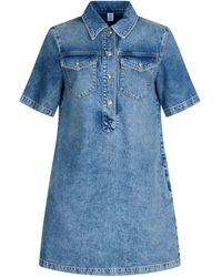 white christmas dresses Liu Jo Blue Denim Woman Dress UF4156D4925 77000 Blue