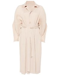 Pleats Please Issey Miyake - Pleated Coat - Lyst