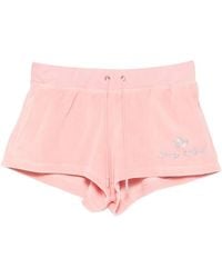 Sporty & Rich - X Juicy Couture Crystal-Embellished Drawstring Shorts - Lyst