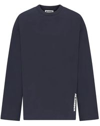 Jil Sander - Logo-Print Long-Sleeved T-Shirt - Lyst
