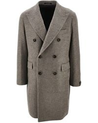 Tagliatore - Manteau Croisé À Chevrons - Lyst