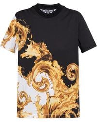 Versace Jeans Couture - Baroque-Print Cotton T-Shirt - Lyst