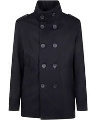 Herno - "Military Short Peacoat" Coat - Lyst