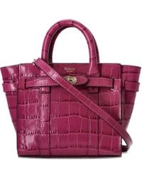 Mulberry - Bayswater Tote Bag mit Kroko-Optik - Lyst