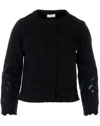 Liu Jo - Embroidered Crewneck Jacket - Lyst