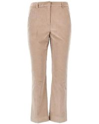 Weekend by Maxmara - Cotton Velvet Cropped Trousers - Lyst