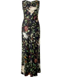 Roberto Cavalli - Vestido de seda con estampado floral - Lyst