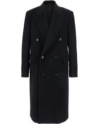 Lardini - Double-Breasted Wool Coat - Lyst