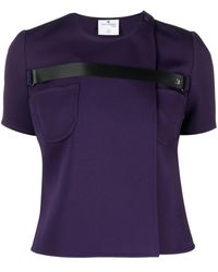 Courreges - Strap-Detail T-Shirt - Lyst
