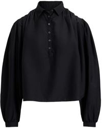 Polo Ralph Lauren - Button-Up Blouse Met Pofmouwen - Lyst