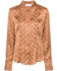Marine Serre - Hemd Mit Sichelmond-Print - Lyst