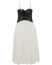 Jonathan Simkhai - Cortland Belted Bustier Midi Dress - Lyst
