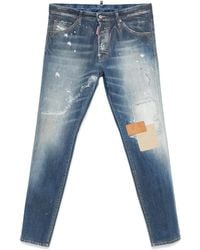 DSquared² - Katoenen Jeans Met Patch - Lyst