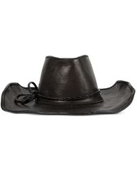 Ann Demeulemeester - Chapeau D'Inspiration Western En Cuir Grainé - Lyst