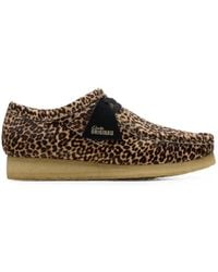 Clarks - Wallabee Leopard-Print Boat Shoes - Lyst
