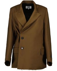 MM6 by Maison Margiela - Notched-Lapels Blazer - Lyst