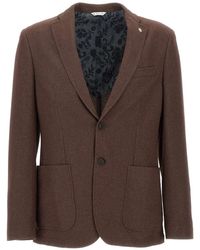 Manuel Ritz - Micro-Texture Single-Breasted Blazer - Lyst