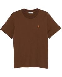 Sandro - Leather Logo T-Shirt - Lyst