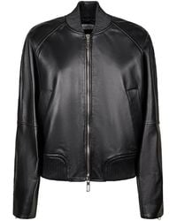 Sportmax - Zip-Up Leather Jacket - Lyst