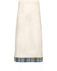 Maison Margiela - X Pendleton jupe mi-transparent à carreaux - Lyst