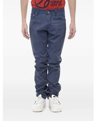 Corneliani - Straight-Fit Embroidered-Logo Jeans - Lyst