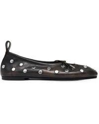 Alohas - Rosalind Stud-Embellished Leather Ballet Flats - Lyst